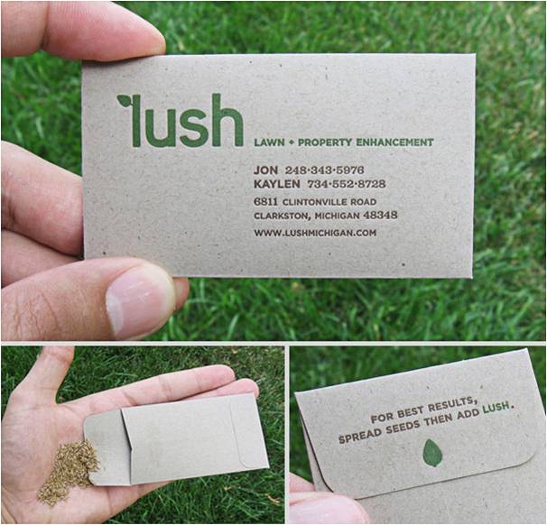 Lush business card